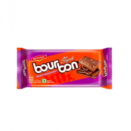 Britannia Bourbon Chocolate Cream Biscuits 100gm  Britannia Bourbon Chocolate Cream Biscuits 100gm