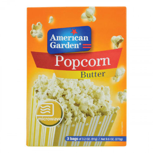 American Garden Microwavable Popcorn Butter 273gm  American Garden Microwavable Popcorn Butter 273gm