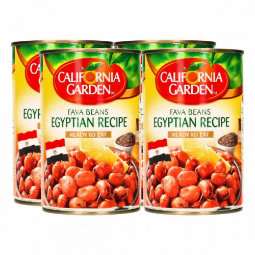 California Garden Fava Beans Egyptian Recipe 4 x 450gm 