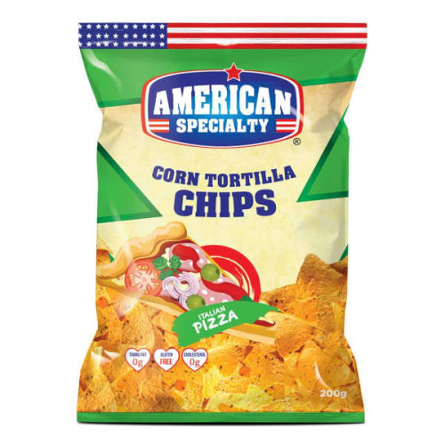 American Specialty Corn Tortilla Chips Pizza 200gm  American Specialty Corn Tortilla Chips Pizza 200gm
