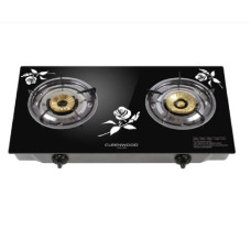 CLEENWOOD CW-261 2BURNER GAS STOVE WITH GLASS TOP