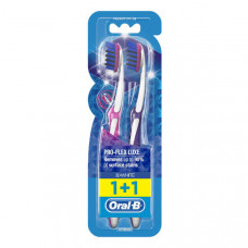 Oral B Pro-flex Luxe Toothbrush 3D White Medium 1+1 