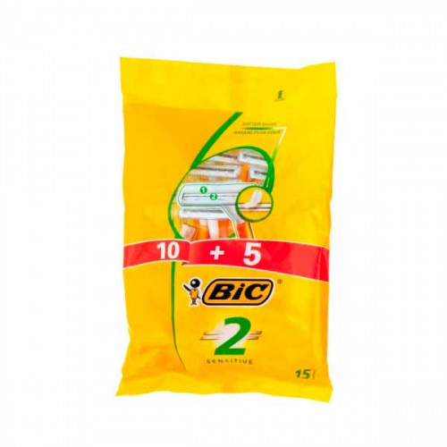 Bic 2 Sensitive Disposable Razors 10 + 5 Free  Bic 2 Sensitive Disposable Razors 10 + 5 Free