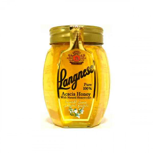 Langnese Acacia Honey With Comb 500gm Langnese Acacia Honey With Comb 500gm