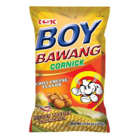 Boy Bawang Cronick Corn Snacks Chili Cheese 100gm