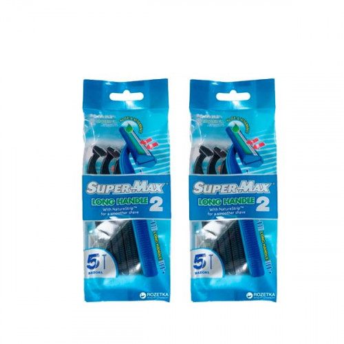 Supermax 3 Blade Long Handle 5+2 Twin Pack  Supermax 3 Blade Long Handle 5+2 Twin Pack