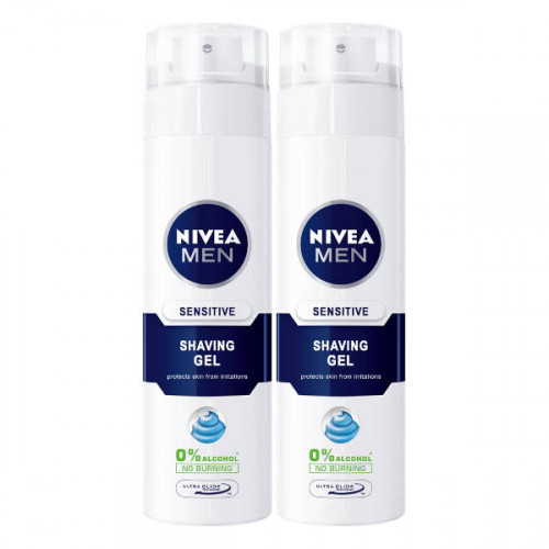 Nivea Men Shaving Gel Sensitive 2 x 200ml  Nivea Men Shaving Gel Sensitive 2 x 200ml