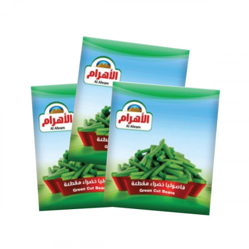 Al Ahram - Cut green Beans 400gm 2pc +1Free  