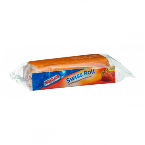 Americana Large Swiss Roll Strawberry 150gm  Americana Large Swiss Roll Strawberry 150gm