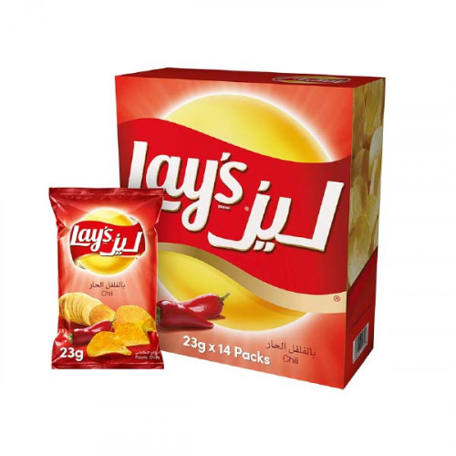 Lay-s Potato Chips Chili 14 x 23gm  Lay-s Potato Chips Chili 14 x 23gm