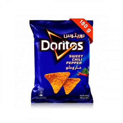 Doritos Tortilla Chips Sweet Chili Pepper 180gm  Doritos Tortilla Chips Sweet Chili Pepper 180gm