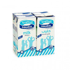 Saudia Low Fat Milk Long Life 4 x 1Ltr 