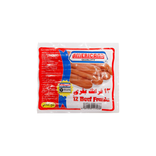 AMERICANA BEEF FRANKS 375GM