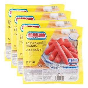 AMERICANA CHICKEN FRANKS 4 X 340GM 
