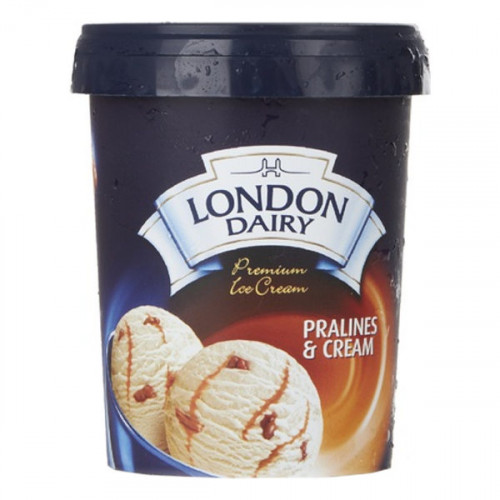 London Dairy Ice Cream Pralines & Cream 500gm  London Dairy Ice Cream Pralines & Cream 500gm