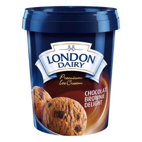 London Dairy Ice Cream Choco Browny Delight 500ml  London Dairy Ice Cream Choco Browny Delight 500ml