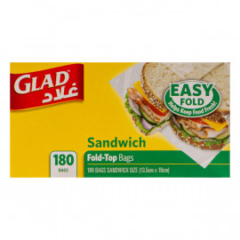 Glad Sandwich Fold-Top Bags 180's