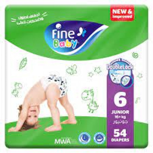 Fine Baby Diaper Green Double Lck Jun Mga Pck 54S Fine Baby Diaper Green Double Lck Jun Mga Pck 54S