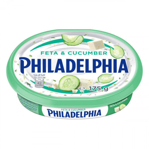 Philadelphia Cream Cheese Feta & Cucumber 175gm  Philadelphia Cream Cheese Feta & Cucumber 175gm