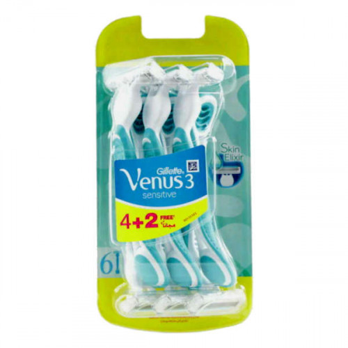 Gillette Venus 3 Sensitive Disposable Razors 4 + 2 Free  Gillette Venus 3 Sensitive Disposable Razors 4 + 2 Free