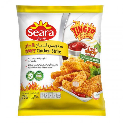 Seara Zingo Spicy Chicken Strips 750gm   Seara Zingo Spicy Chicken Strips 750gm