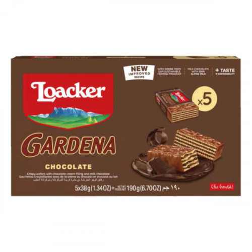 Loacker Gardena Chocolate Wafers 190gm  Loacker Gardena Chocolate Wafers 190gm