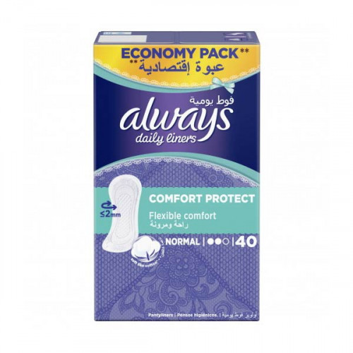 Always Daily Liners Comfort Protect Normal 40 Pads  Always Daily Liners Comfort Protect Normal 40 Pads