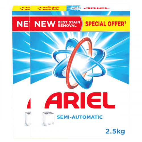 Ariel Semi-automatic Detergent Powder 2 x 2.5Kg 