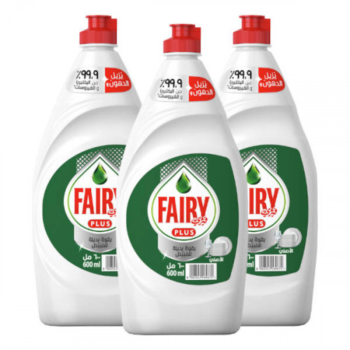 Fairy Plus Dishwashing Liquid Original 3 x 600ml
