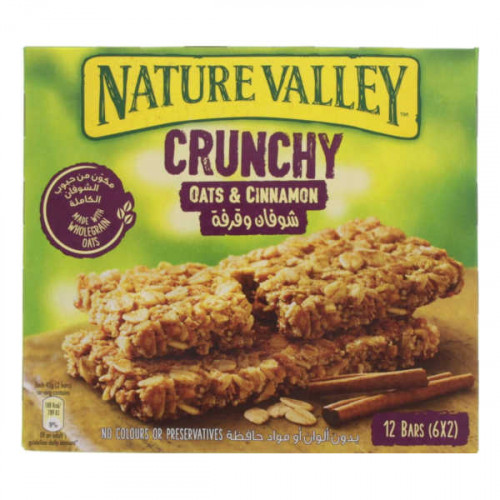 Nature Valley Crunchy Cereal Bars Oats & Cinnamon 6 x 42gm  Nature Valley Crunchy Cereal Bars Oats & Cinnamon 6 x 42gm