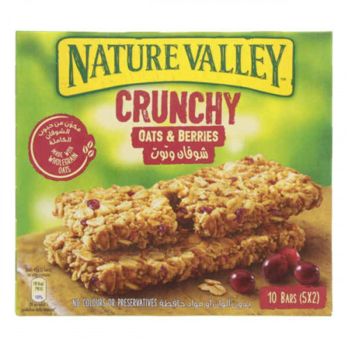 Nature Valley Crunchy Cereal Bars Oats & Berries 5 x 42gm  Nature Valley Crunchy Cereal Bars Oats & Berries 5 x 42gm