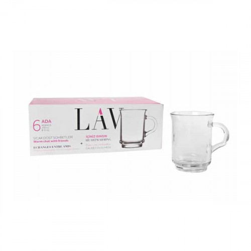 Lav Glass Mug 6Pcs Set ADA415-TKY1085