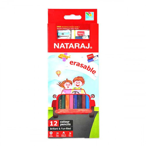 Nataraj Erasable 12 Colour Pencils  Nataraj Erasable 12 Colour Pencils