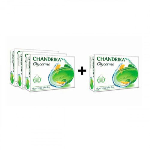 Chandrika Glycerine Bath Soap 125gm 3+1 