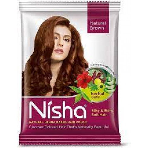 Nisha Henna Based Hair Color 15Gm Brown Nisha Henna Based Hair Color 15Gm Brown