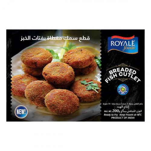 Royale Foods Frozen Breaded Fish Cutlet 200gm 