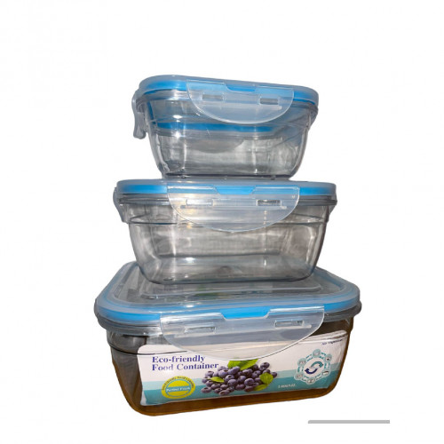 PLASTIC STORAGE BOX 3PCS SET
