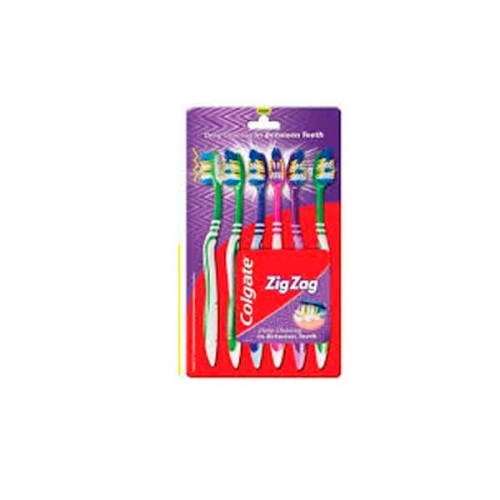 Colgate Toothbrush M Zigzag Valuepack 6S  Colgate Toothbrush M Zigzag Valuepack 6S
