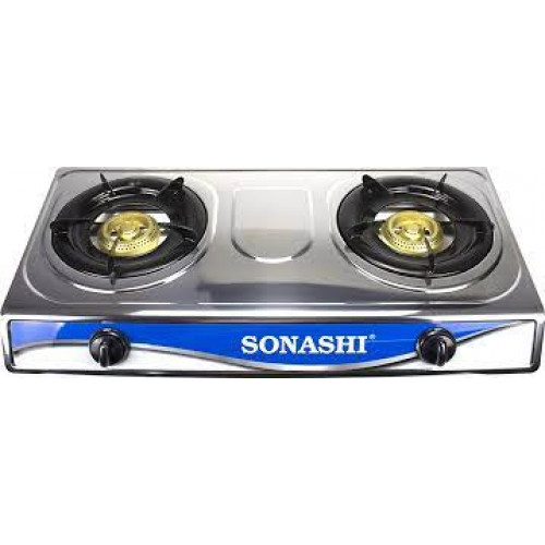 Sonashi Sgb-208S 2 Burners Steel Gas Stove Sonashi Sgb-208S 2 Burners Steel Gas Stove