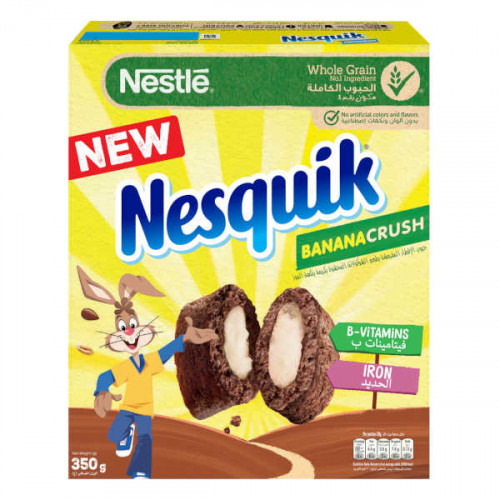 Nestle Nesquik Cereal Banana Crush 350gm  Nestle Nesquik Cereal Banana Crush 350gm